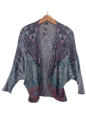 Moon Collection Aztec Lightweight Open Front Cardigan Size Medium